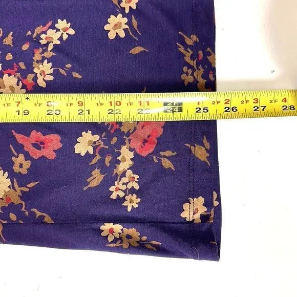 NWT New Chaps Viscose Top Tee Blouse Floral Purple Ruffle Front Sleeveless S - Picture 13 of 13
